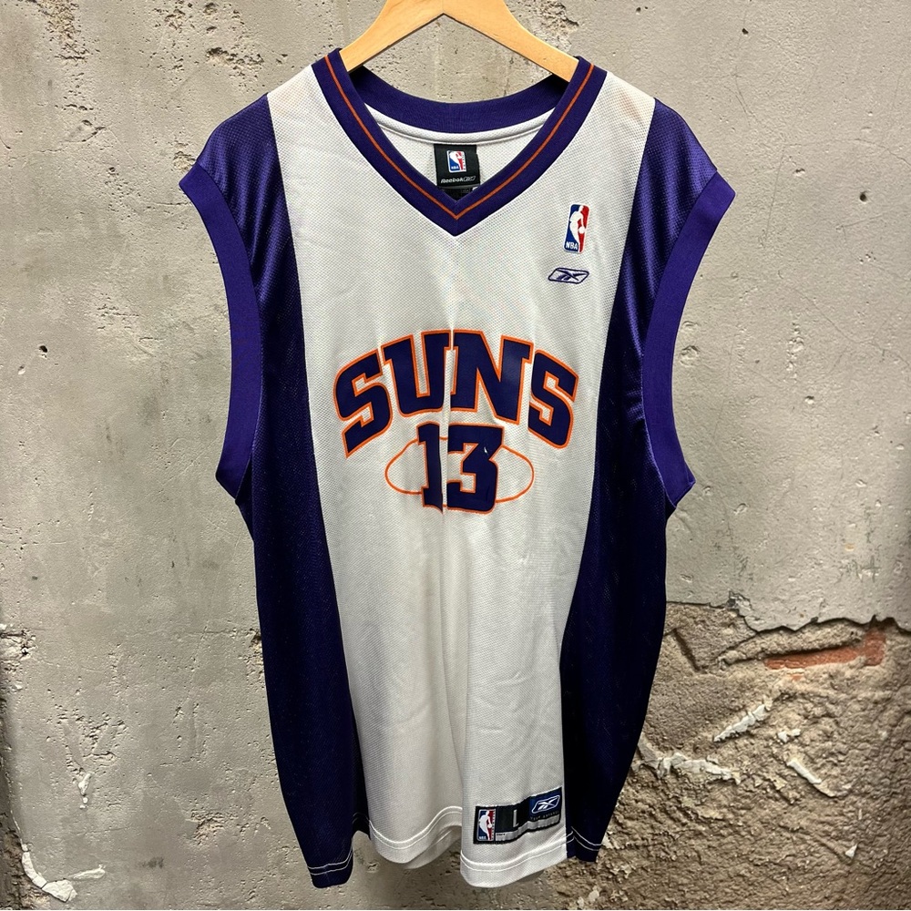 Reebok NBA Pheonix Suns Nash Purple White Basketball Jersey Top Adult Large L